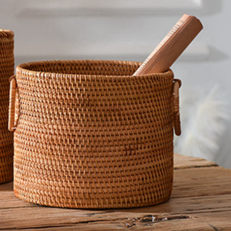 Vietnamese Hand-Woven Rattan Storage Basket