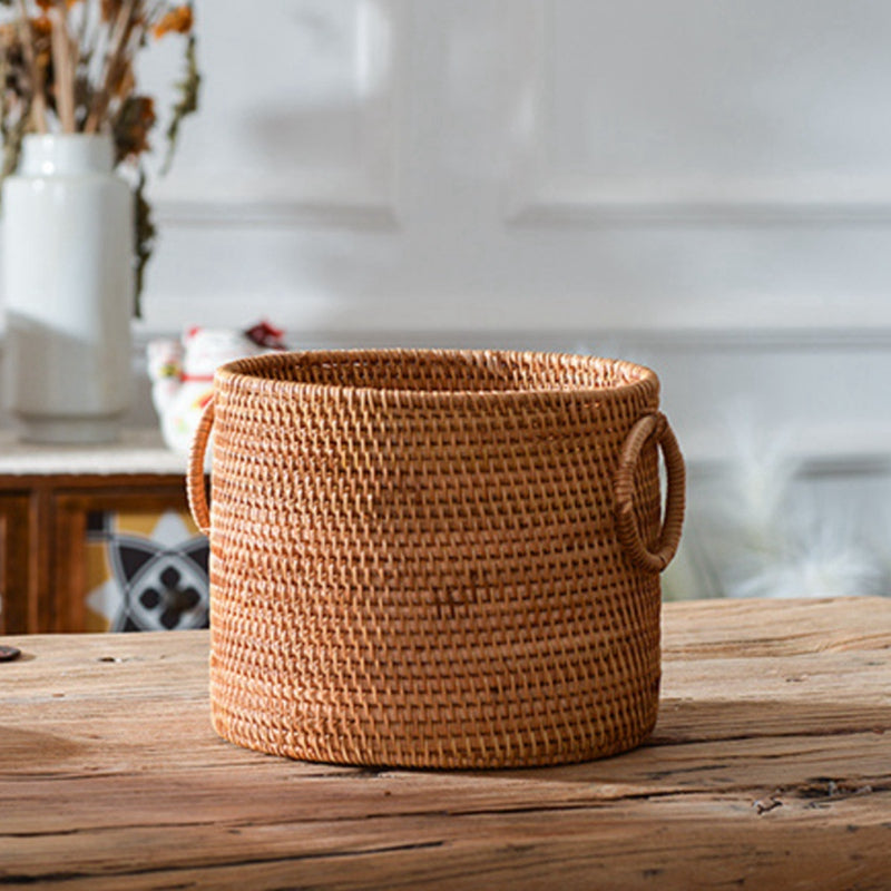 Vietnamese Hand-Woven Rattan Storage Basket