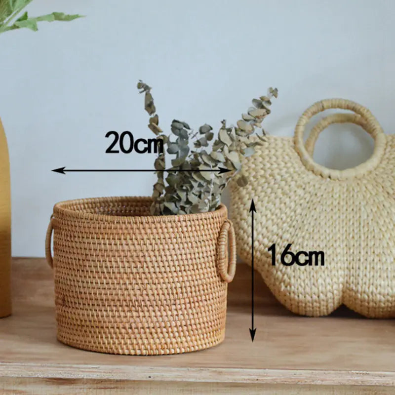 Vietnamese Hand-Woven Rattan Storage Basket