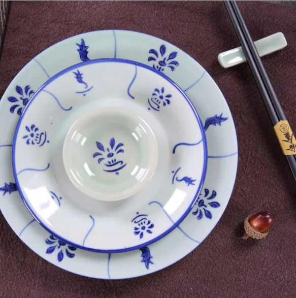 Blue & White Porcelain Dinner Set – 48-Piece Traditional Chinese Ceramic Tableware Collection