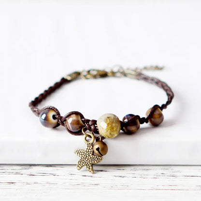 Braided Ceramic Bracelet – Handmade Retro Style Jewelry for Women