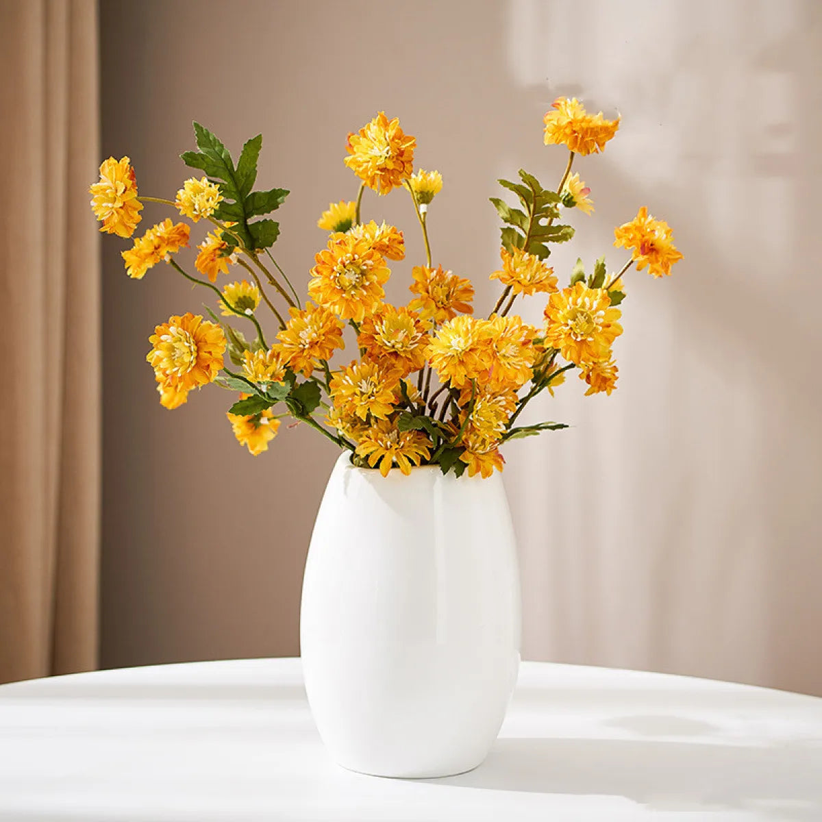 White Ceramic Vase – Modern Nordic Minimalist Decor
