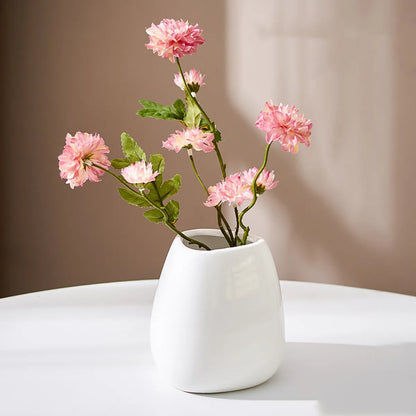 White Ceramic Vase – Modern Nordic Minimalist Decor