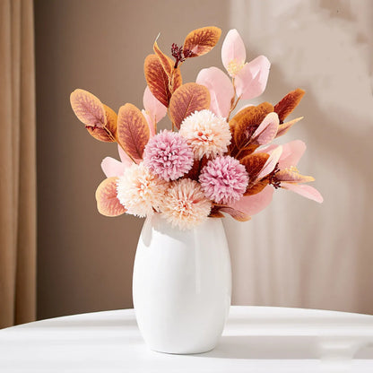 White Ceramic Vase – Modern Nordic Minimalist Decor