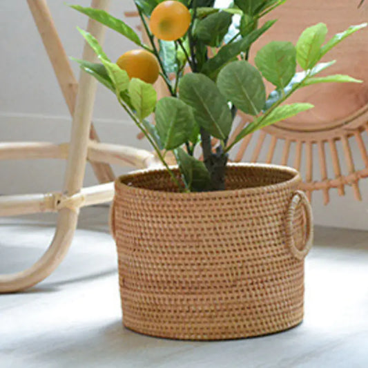 Vietnamese Hand-Woven Rattan Storage Basket