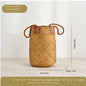 Handwoven Rattan Basket with Flower