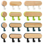 Nordic Wooden Wall Hooks – No-Drill Adhesive Hooks for Home Organization
