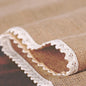 Rustic Jute Table Runner with Lace – Natural Burlap for Farmhouse & Wedding Decor