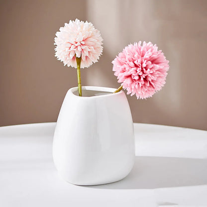 White Ceramic Vase – Modern Nordic Minimalist Decor