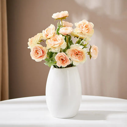 White Ceramic Vase – Modern Nordic Minimalist Decor